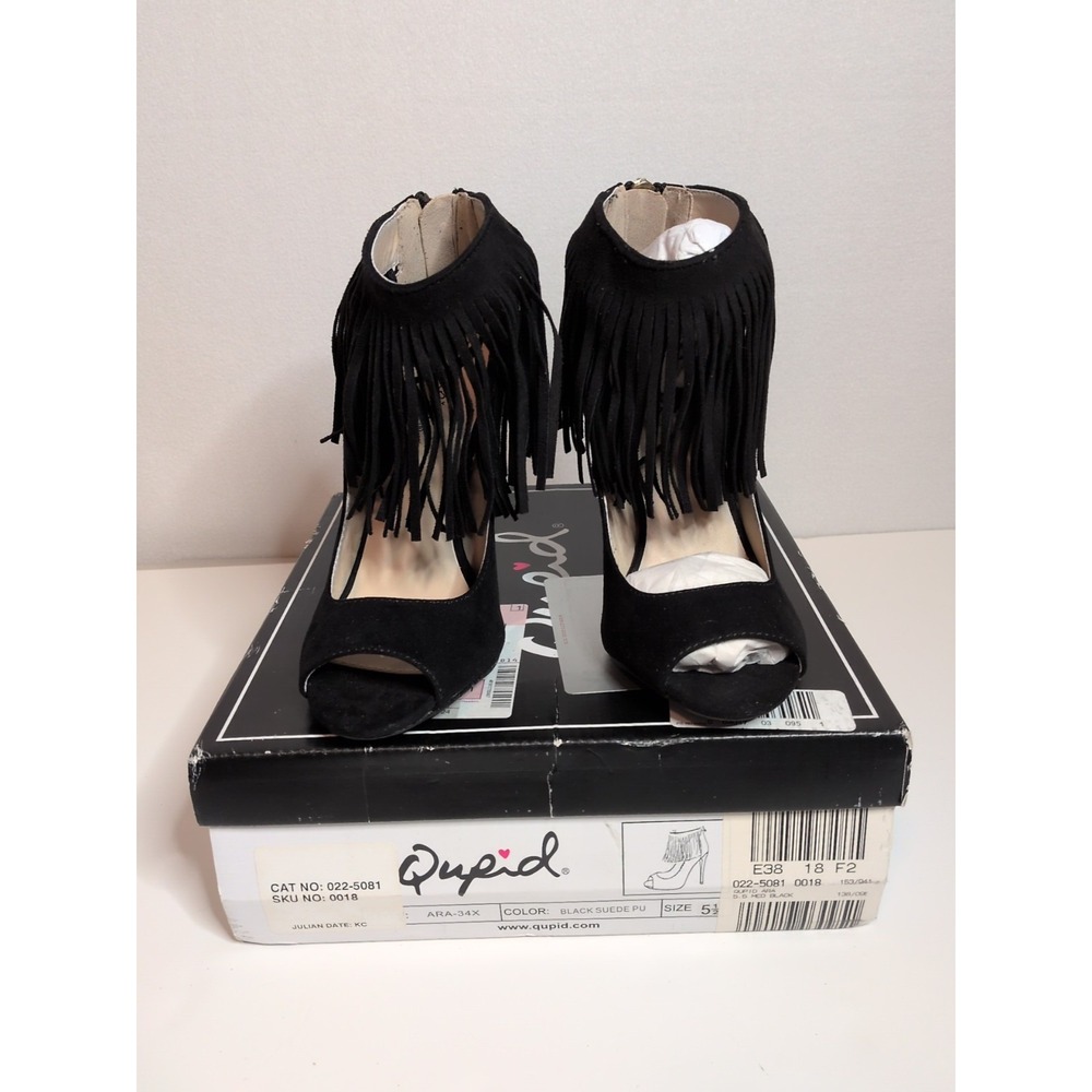 Qupid Women High Heels Ara‎ Size 5.5 Medium Black